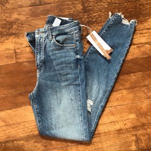 H&M slightly distressed skinny jeans